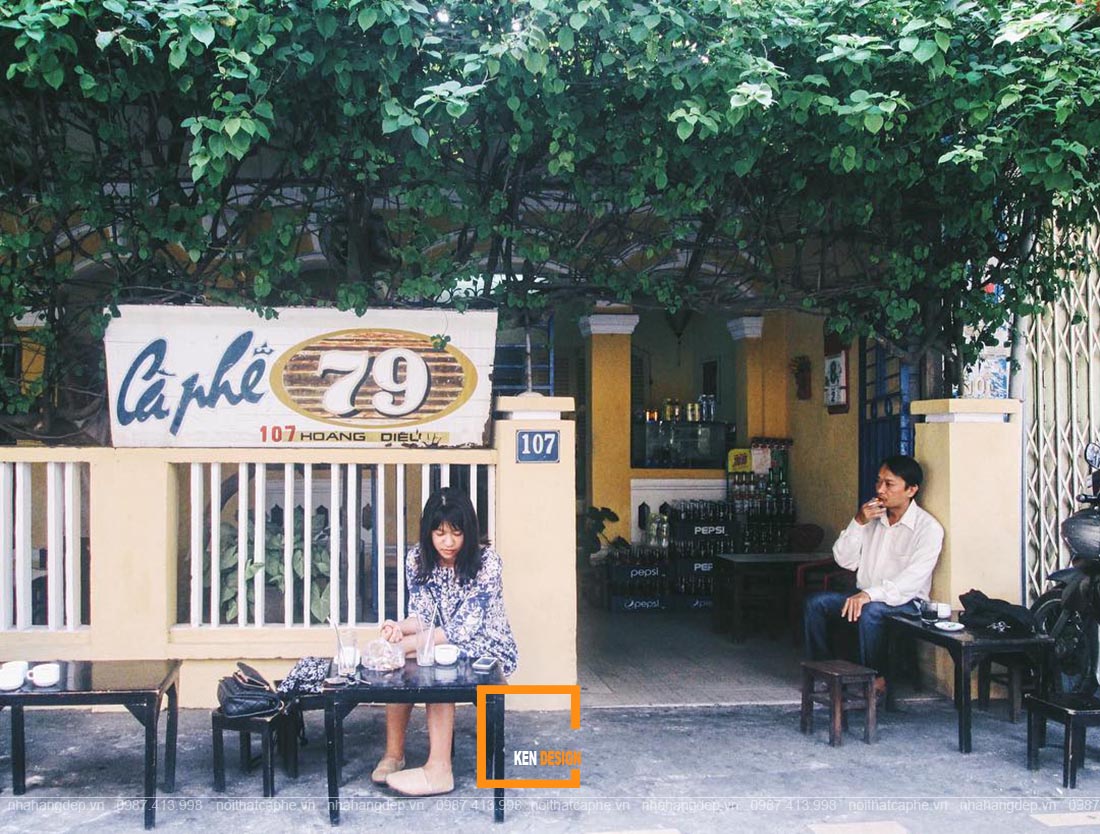 thiết kế quán cafe không gian mở